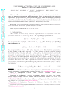 Cover page: Universal approximation of symmetric and anti-symmetric functions