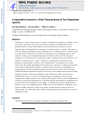 Cover page: Comparative genomics of the transportome of Ten Treponema species