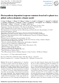 Cover page: Photosynthesis-dependent isoprene emission from leaf to planet in a global carbon-chemistry-climate model