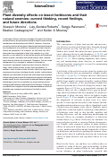 Cover page: Plant diversity effects on insect herbivores and their natural enemies: current thinking, recent findings, and future directions