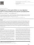 Cover page: Suppression of the motor deficit in a mucolipidosis type IV mouse model by bone marrow transplantation.