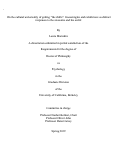 Cover page: On the cultural universality of getting “the chills”: Goosetingles and coldshivers as distinct responses to the awesome and the awful