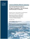 Cover page: Experimental Demonstration of Frequency Regulation by Commercial Buildings—Part II: Results and Performance Evaluation