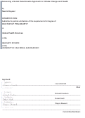 Cover page: Advancing a Social Determinants Approach to Climate Change and Health
