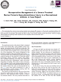 Cover page: Nonoperative Management of a Severe Proximal Rectus Femoris Musculotendinous Injury in a Recreational Athlete: A Case Report.