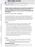 Cover page: Preface - Practical and theoretical considerations for performing a multi-center preclinical biomarker discovery study of post-traumatic epileptogenesis: lessons learned from the EpiBioS4Rx consortium.