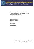 Cover page: The Macroeconomics of Child Labor Regulation