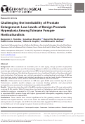 Cover page: Challenging the Inevitability of Prostate Enlargement: Low Levels of Benign Prostatic Hyperplasia Among Tsimane Forager-Horticulturalists