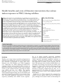Cover page: Health benefits and costs of filtration interventions that reduce indoor exposure to PM2.5 during wildfires