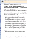 Cover page: Quantitative In Vivo HR-pQCT Imaging of 3D Wrist and Metacarpophalangeal Joint Space Width in Rheumatoid Arthritis