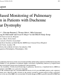Cover page: Home-Based Monitoring of Pulmonary Function in Patients with Duchenne Muscular Dystroph.