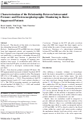 Cover page: Characterization of the Relationship Between Intracranial Pressure and Electroencephalographic Monitoring in Burst-Suppressed Patients