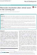 Cover page: Monocular enucleation alters retinal waves in the surviving eye