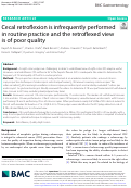 Cover page: Cecal retroflexion is infrequently performed in routine practice and the retroflexed view is of poor quality.