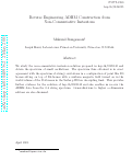 Cover page: Reverse Engineering ADHM Construction from Non-Commutative Instantons