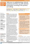 Cover page: Adherence to ophthalmology referral, treatment and follow-up after diabetic retinopathy screening in the primary care setting