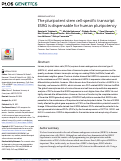 Cover page: The pluripotent stem cell-specific transcript ESRG is dispensable for human pluripotency