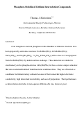 Cover page: Phosphate-stabilized Lithium intercalation compounds
