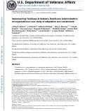 Cover page: Implementing TeleSleep at Veterans Healthcare Administration: an organizational case study of adaptation and sustainment.