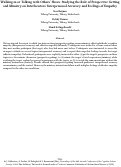 Cover page: Walking in or Talking with Others’ Shoes: Studying the Role of Perspective Getting and Mimicry on Interlocutors’ Interpersonal Accuracy and Feelings of Empathy