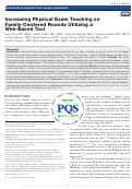 Cover page: Increasing Physical Exam Teaching on Family-Centered Rounds Utilizing a Web-Based Tool.