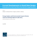 Cover page: Current Developments in Retail Rate Design: Implications for Solar and Other Distributed Energy Resources