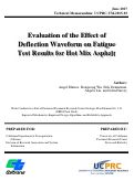Cover page: Evaluation of the Effect of Deflection Waveform on Fatigue Test Results for Hot Mix Asphalt