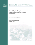 Cover page: From Policy to Compliance: Federal Energy Efficient Product Procurement: