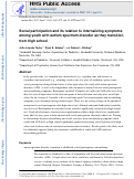 Cover page: Social participation and its relation to internalizing symptoms among youth with autism spectrum disorder as they transition from high school