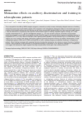 Cover page: Memantine effects on auditory discrimination and training in schizophrenia patients