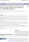 Cover page: Harm reduction behaviors are associated with carrying naloxone among patients on methadone treatment