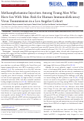 Cover page: Methamphetamine Injection Among Young Men Who Have Sex With Men: Risk for Human Immunodeficiency Virus Transmission in a Los Angeles Cohort.