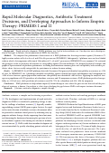 Cover page: Rapid Molecular Diagnostics, Antibiotic Treatment Decisions, and Developing Approaches to Inform Empiric Therapy: PRIMERS I and II