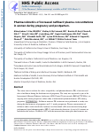 Cover page: Pharmacokinetics of Increased Nelfinavir Plasma Concentrations in Women During Pregnancy and Postpartum