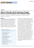 Cover page: Effects of Drought and the Emergency Drought Barrier on the Ecosystem of the California Delta