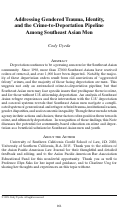 Cover page: Addressing Gendered Trauma, Identity, and the Crime-to-Deportation Pipeline Among Southeast Asian Men