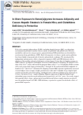 Cover page: In utero exposure to benzo[a]pyrene increases adiposity and causes hepatic steatosis in female mice, and glutathione deficiency is protective