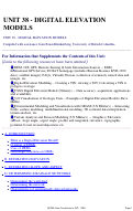 Cover page: Unit 38 - Digital Elevation Models
