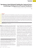 Cover page: Spontaneous Lateral Sphenoid Cephaloceles: Anatomic Factors Contributing to Pathogenesis and Proposed Classification