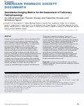 Cover page: Quantitative Imaging Metrics for the Assessment of Pulmonary Pathophysiology: An Official American Thoracic Society and Fleischner Society Joint Workshop Report.