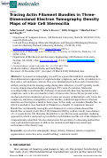 Cover page: Tracing Actin Filament Bundles in Three-Dimensional Electron Tomography Density Maps of Hair Cell Stereocilia