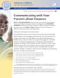 Cover page: Financial Caregiving Series 2: Communicating with Your Parents about Finances