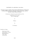 Cover page: Geometric Aspects of Discretized Classical Field Theories: Extensions to Finite Element Exterior Calculus, Noether Theorems, and the Geodesic Finite Element Method