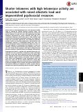 Cover page: Shorter telomeres with high telomerase activity are associated with raised allostatic load and impoverished psychosocial resources