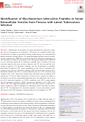 Cover page: Identification of Mycobacterium tuberculosis Peptides in Serum Extracellular Vesicles from Persons with Latent Tuberculosis Infection