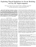 Cover page: Exploiting Thread Parallelism for Ocean Modeling on Cray XC Supercomputers