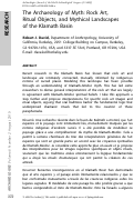 Cover page: The Archaeology of Myth: Rock Art, Ritual Objects, and Mythical Landscapes of the Klamath Basin