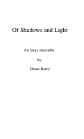 Cover page: O Shadows and Light