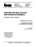 Cover page: Towards a Real Estate Land Use Modeling Paradigm