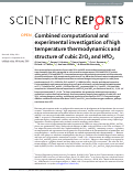 Cover page: Combined computational and experimental investigation of high temperature thermodynamics and structure of cubic ZrO2 and HfO2